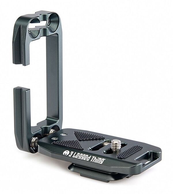 3 Legged Thing ELLIE SHORT kurzer universeller Schnellwechselwinkel kompatibel mit Arca und Peak Design  grau