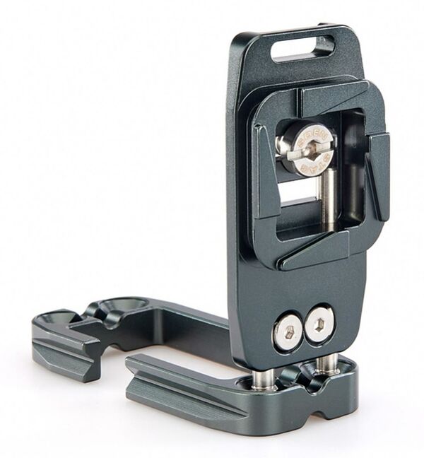 3 Legged Thing ELLIE SHORT kurzer universeller Schnellwechselwinkel kompatibel mit Arca und Peak Design  grau