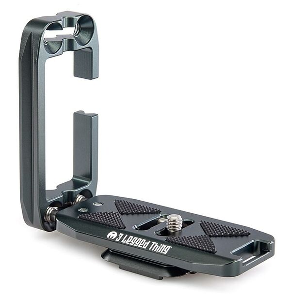 3 Legged Thing ELLIE universeller Schnellwechselwinkel kompatibel mit Arca und Peak Design  grau