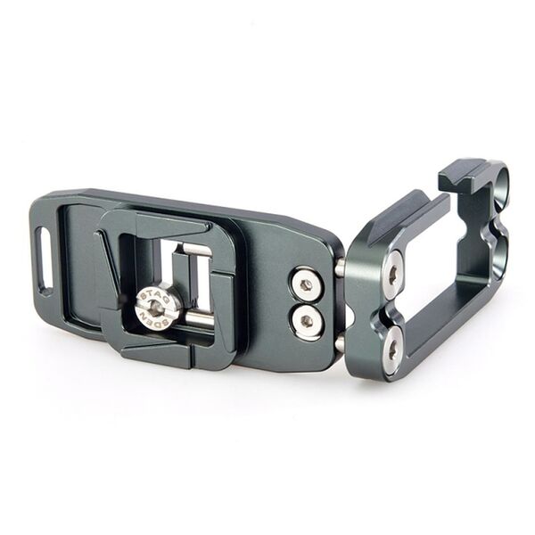 3 Legged Thing ELLIE universeller Schnellwechselwinkel kompatibel mit Arca und Peak Design  grau