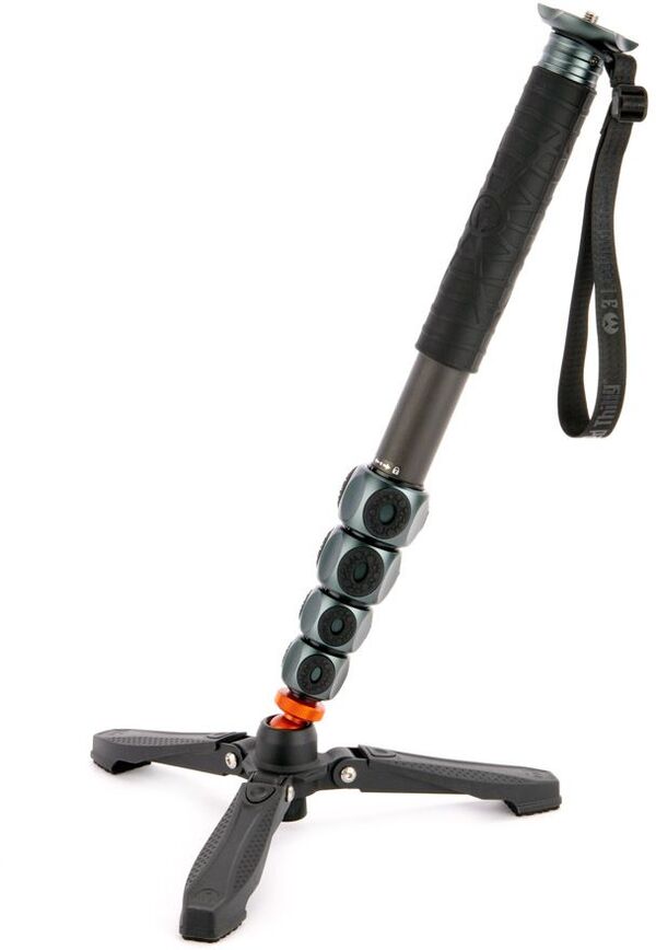 3 Legged Thing Legends Alana Einbeinstativ mit Docz-Fußstabilisator  grau