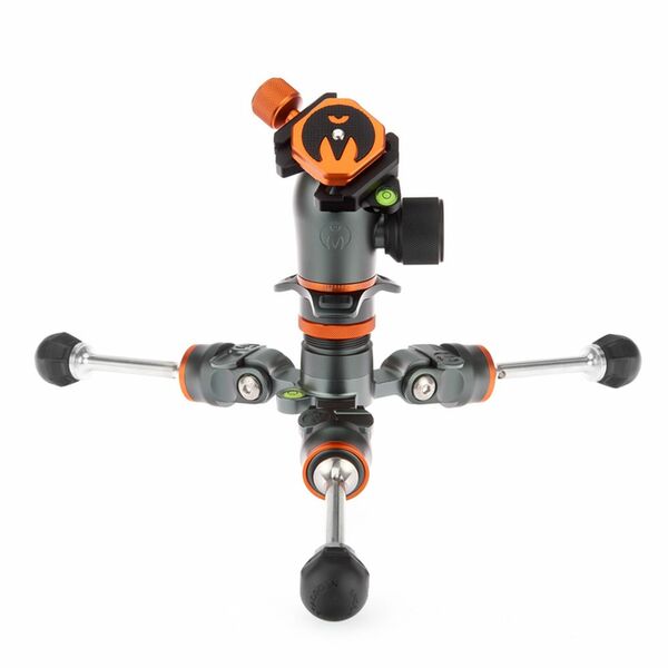 3 Legged Thing Pro 2.0 Albert - professionelles Carbon-Reisestativ mit Kugelkopf AirHed Pro  grau