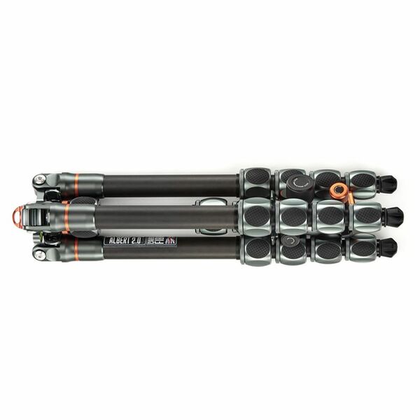 3 Legged Thing Pro 2.0 Albert - professionelles Carbon-Reisestativ mit Kugelkopf AirHed Pro  grau