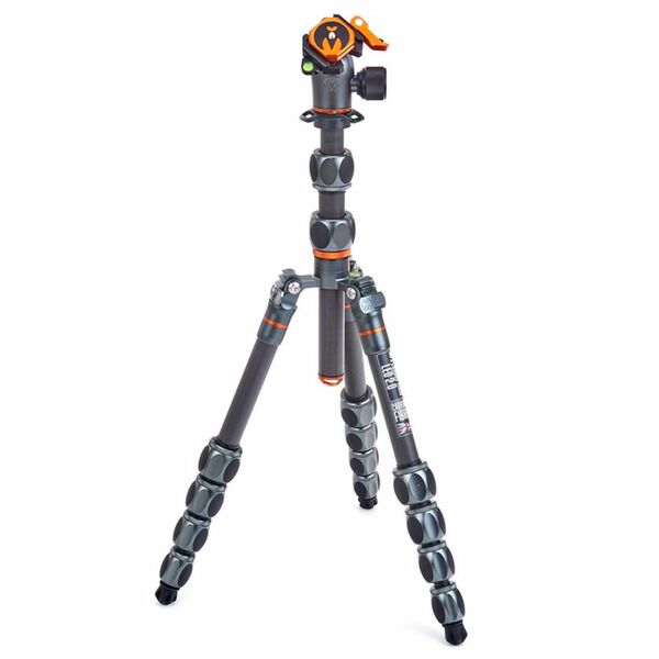 3 Legged Thing Pro 2.0 Leo - Ultrakompaktes Reisestativ mit Kugelkopf AirHed Pro LV  grau