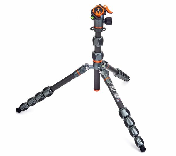 3 Legged Thing Pro 2.0 Leo - Ultrakompaktes Reisestativ mit Kugelkopf AirHed Pro LV  grau