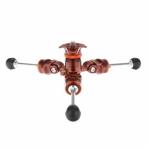 3 Legged Thing Pro 2.0 Winston - Hochleistungs-Stativ mit 3 Beinsektionen und 40 Kg Tragkraft  bronze