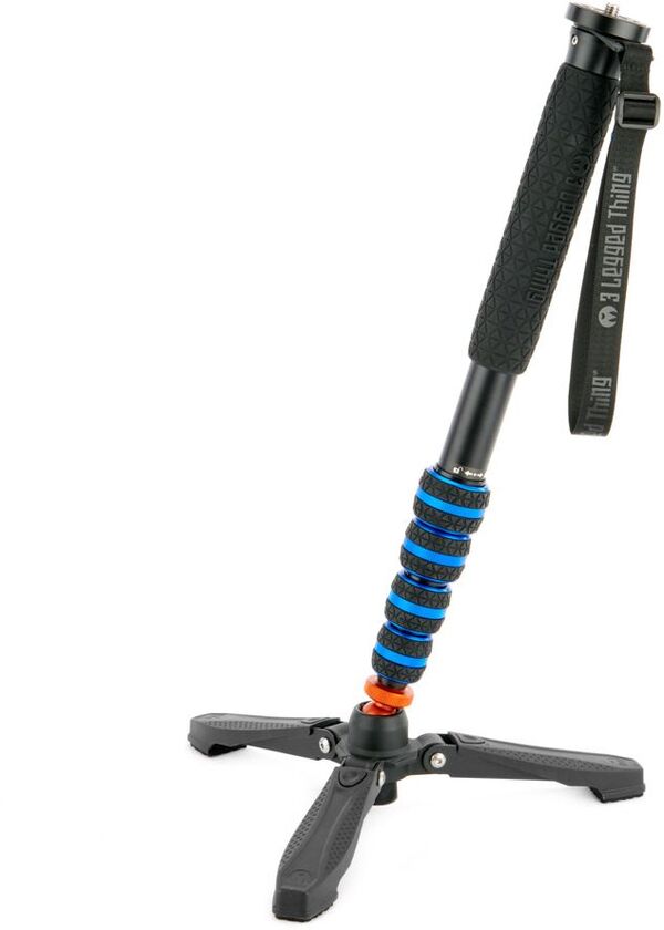 3 Legged Thing Taylor 2.0 Magnesiumlegierung Einbeinstativ,  Blau mit Docz Fußstabilisator