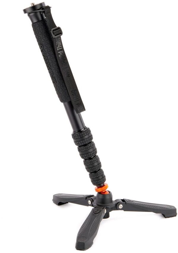 3 Legged Thing Taylor 2.0 Magnesiumlegierung Einbeinstativ,  schwarz mit Docz Fußstabilisator