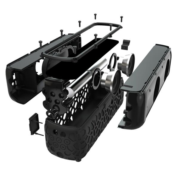 4smarts Endless Summer Solar Wireless Stereo-Lautsprecher  schwarz