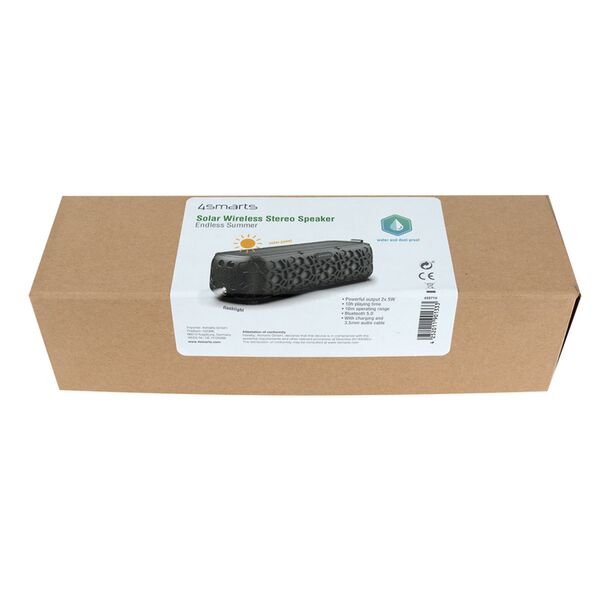 4smarts Endless Summer Solar Wireless Stereo-Lautsprecher  schwarz