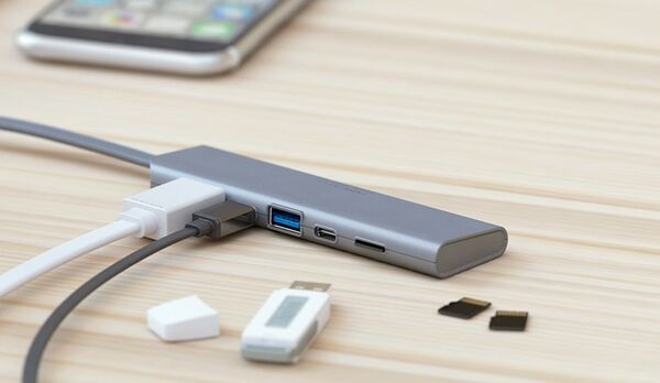 Allocacoc DockingHUB USB C  grau