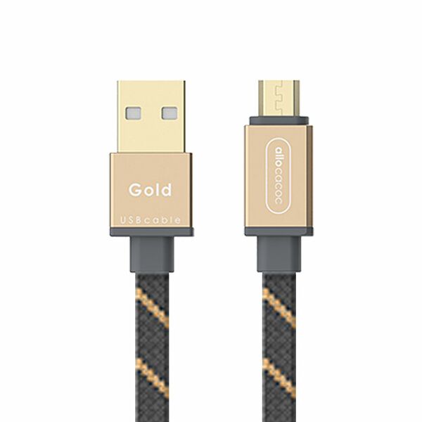 Allocacoc USBcable | microUSB Flat  gold