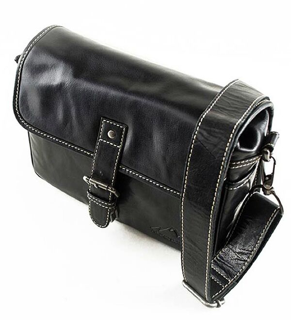 Alpenleder Kameratasche Presse  Ebenholz