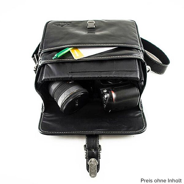 Alpenleder Kameratasche Presse  Ebenholz