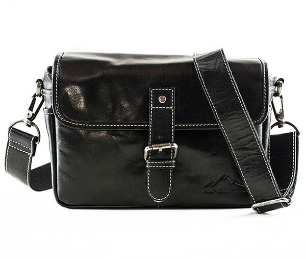 Alpenleder Kameratasche Presse  Ebenholz