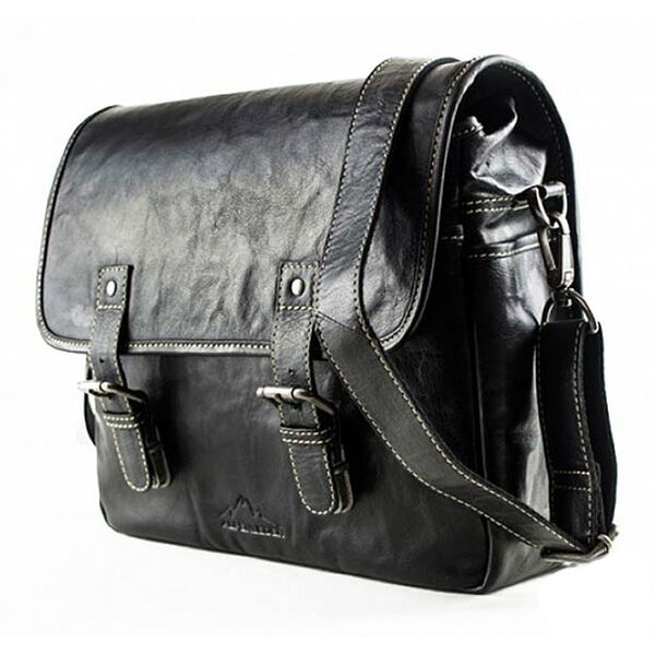 Alpenleder Kameratasche Reporter  Ebenholz