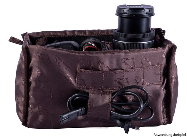 Alpenleder Kameratasche Presse  Old Havanna