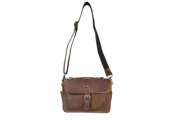 Alpenleder Kameratasche Presse  Wild Camel