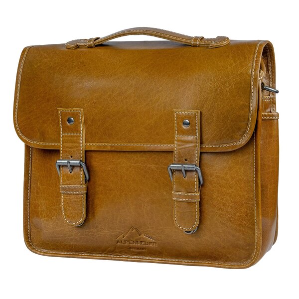 Alpenleder Kameratasche Reporter  cognac