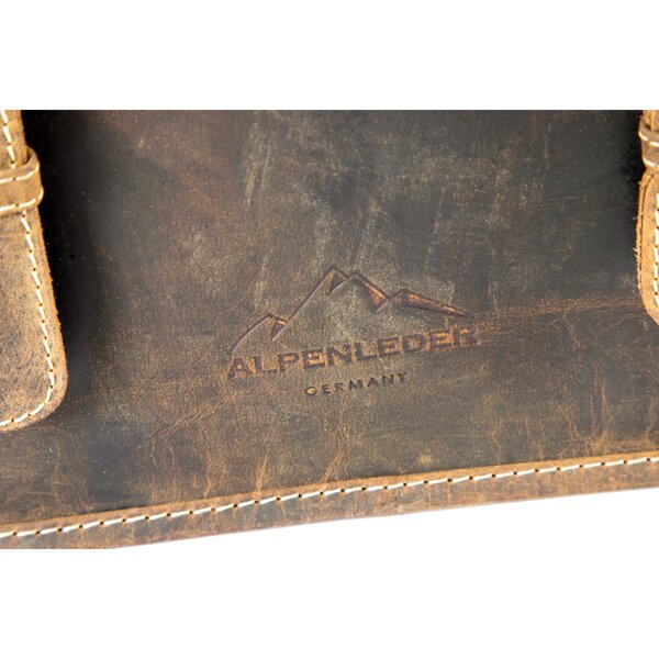 Alpenleder Kameratasche Reporter  Old Havanna