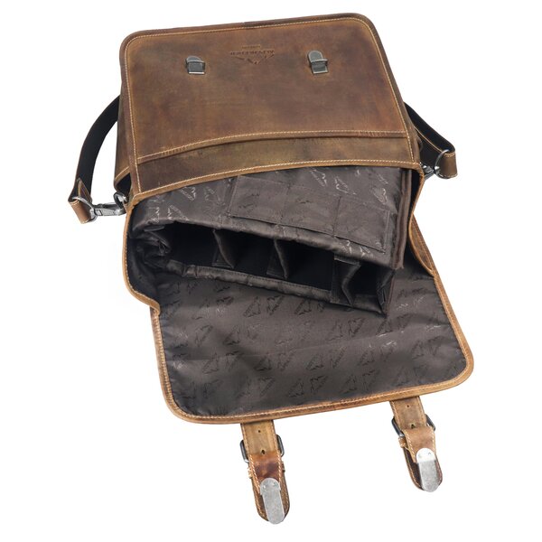 Alpenleder Kameratasche Reporter  Wild Camel