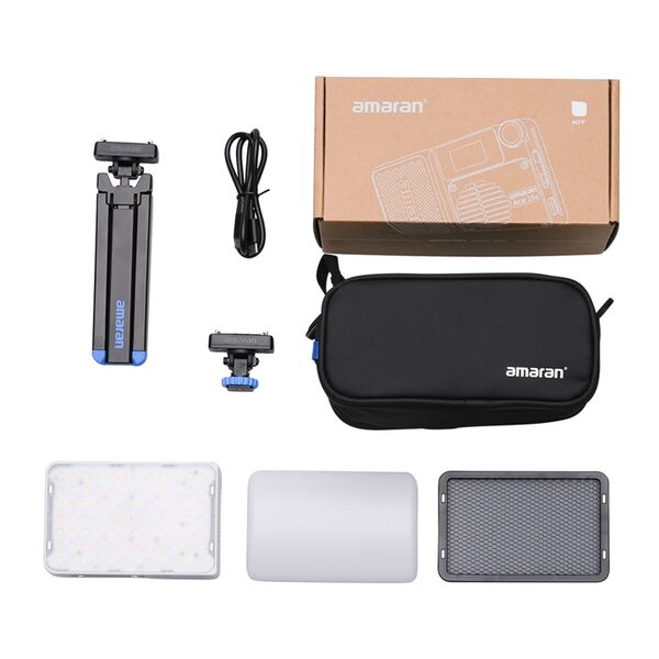 Amaran Ace 25 Kit Kameraleuchte+Grid+Mini-Stativ+Tasche  x Bi-Color LED weiß
