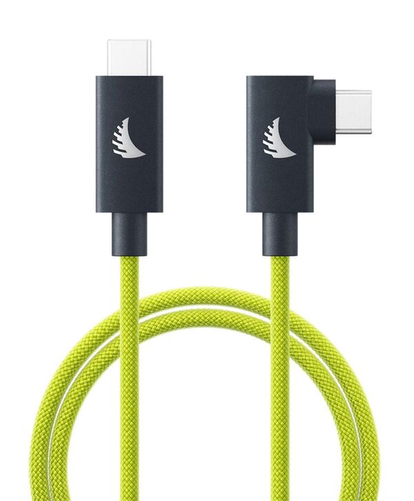 Angelbird USB-C 4.0 Solid Flex Cable  Right-Angle Lime 32 cm / 1 ft