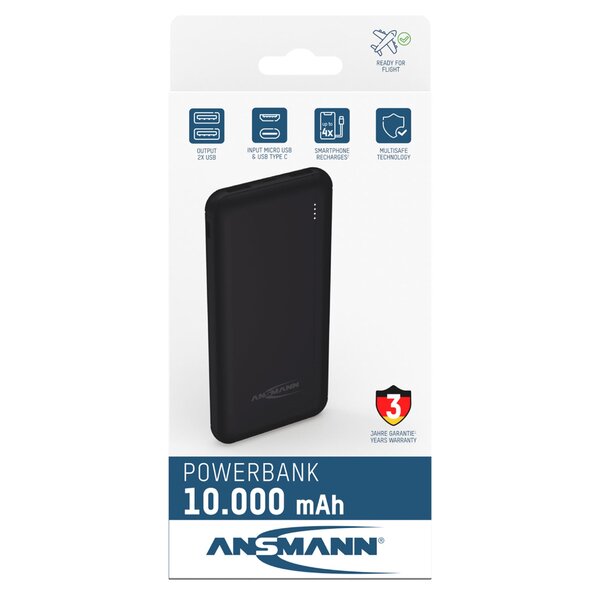 Ansmann Powerbank 10000mAh PB212 schwarz 