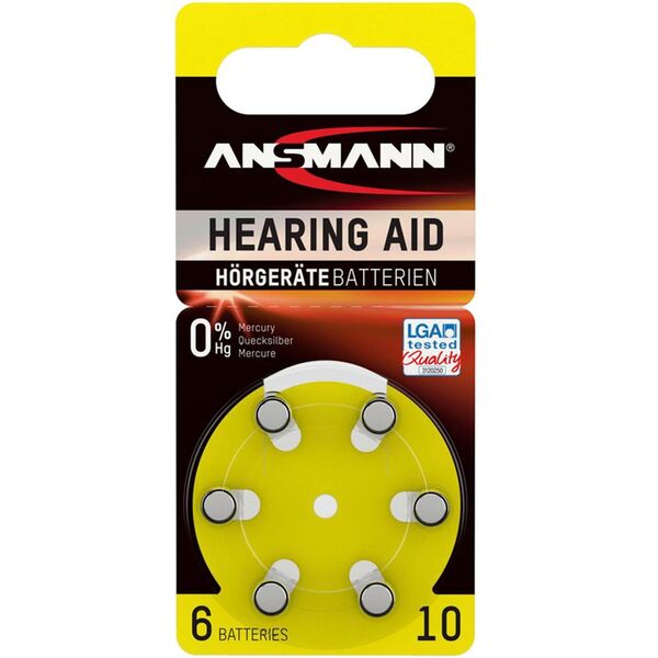 Ansmann PR70 Hörgeräte Batterien  1x6