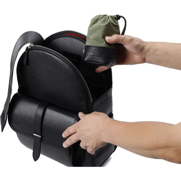 Artisan&Artist A&A ACAM-LP140 Objektivbeutel Leder/Stoff Größe M khaki 