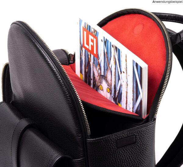 Artisan&Artist ACAM-EX0002  - Leder-Rucksack  schwarz