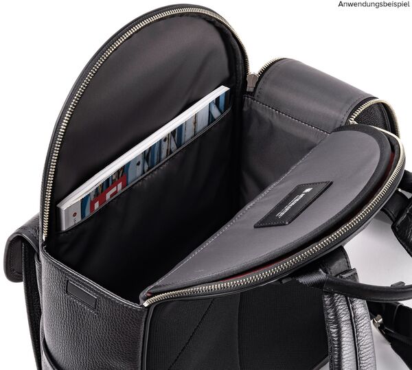 Artisan&Artist ACAM-EX0002  - Leder-Rucksack  schwarz