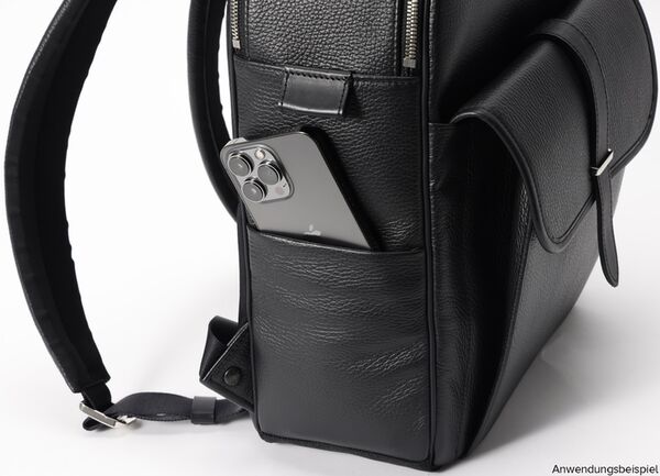 Artisan&Artist ACAM-EX0002  - Leder-Rucksack  schwarz