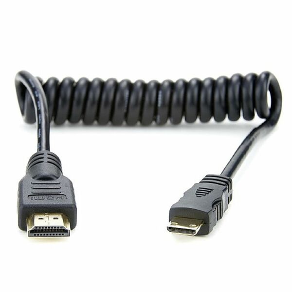 Atomos Mini HDMI auf HDMI 30-45 cm Spiralkabel 