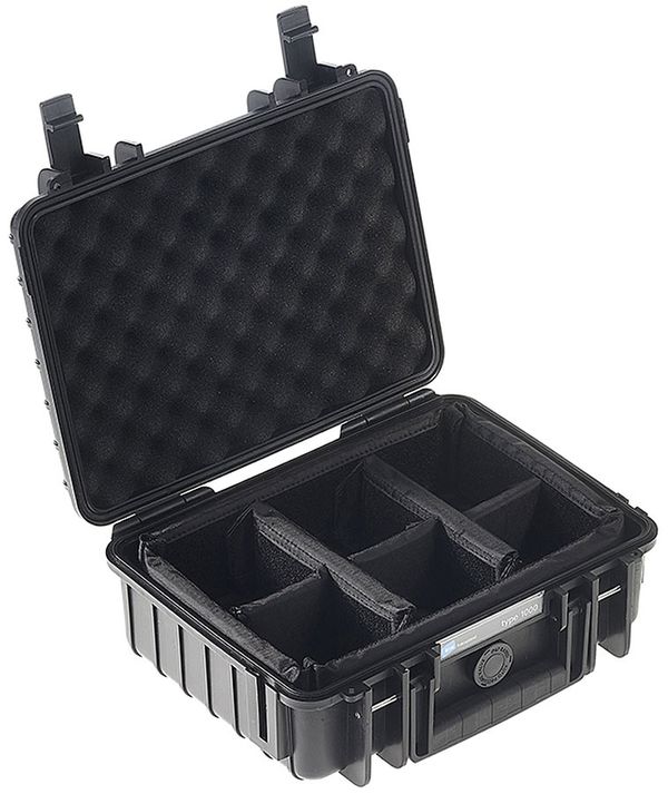 B&W Outdoor.cases Type 1000  schwarz variable Facheinteilung (RPD)