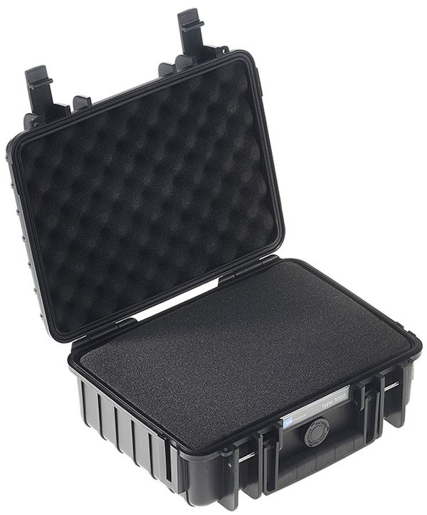 B&W Outdoor.cases Type 1000  schwarz Würfelschaum (SI)