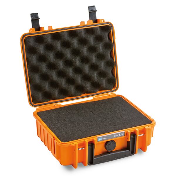 B&W Outdoor.cases Type 1000  vorgestanztem Schaumstoff (SI) orange
