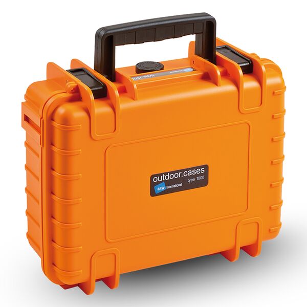 B&W Outdoor.cases Type 1000  vorgestanztem Schaumstoff (SI) orange