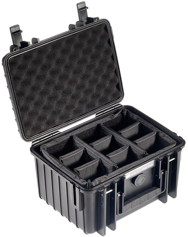B&W Outdoor.cases Type 2000  schwarz variable Facheinteilung (RPD)