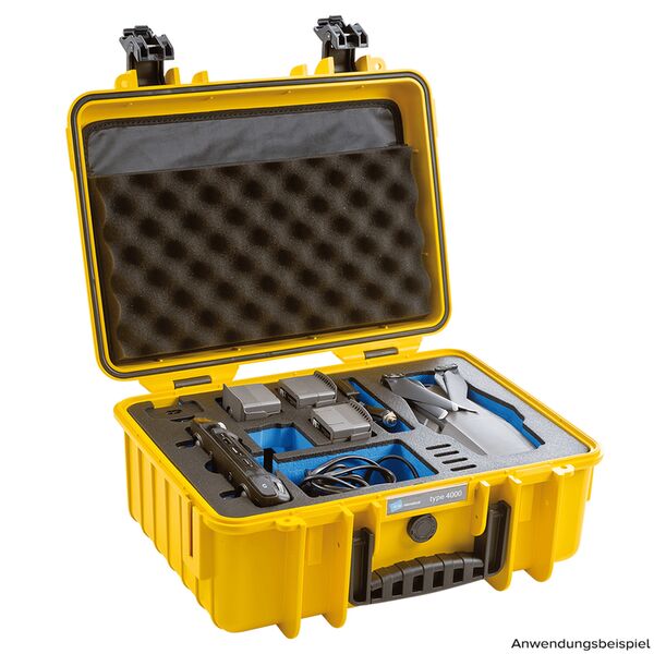 B&W Outdoor.cases Type 4000  für DJI Mavic 2 (Pro/Zoom), Fly More Kit gelb