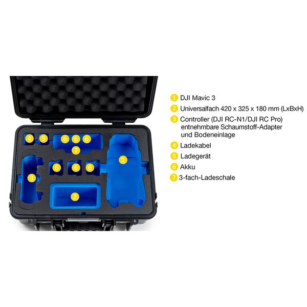 B&W Outdoor.cases Type 4000  für DJI Mavic3 / DJI Mavic 3 Fly More Combo schwarz