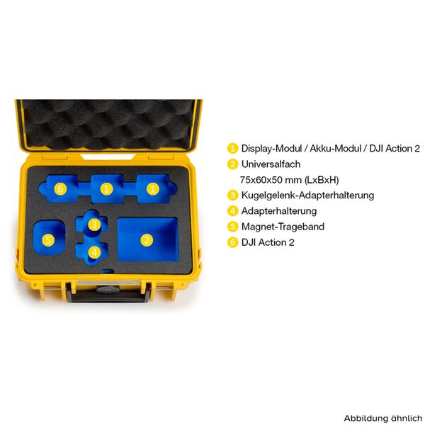 B&W Outdoor.cases Type 500  für DJI Action 2 Power Combo oder DJI Action schwarz