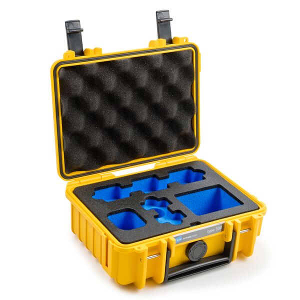 B&W Outdoor.cases Type 500  für DJI Action 2 Power Combo oder DJI Action gelb
