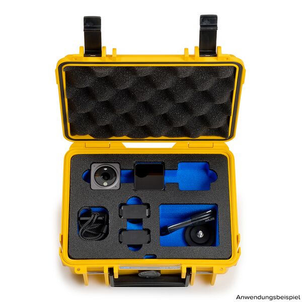 B&W Outdoor.cases Type 500  für DJI Action 2 Power Combo oder DJI Action gelb