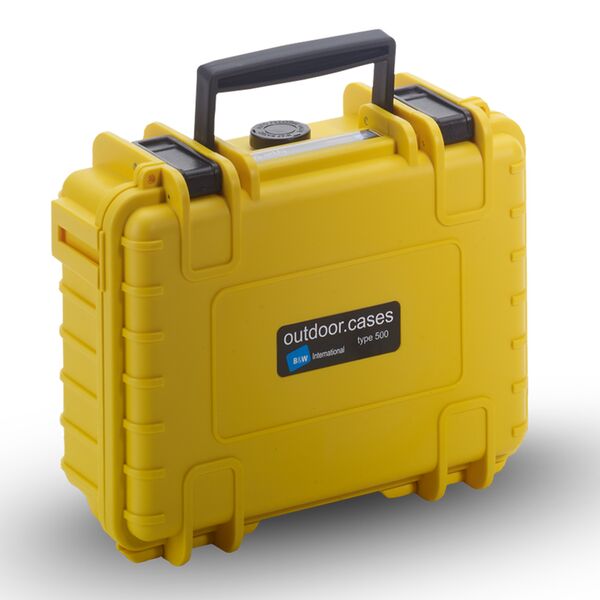 B&W Outdoor.cases Type 500  für DJI Action 2 Power Combo oder DJI Action gelb
