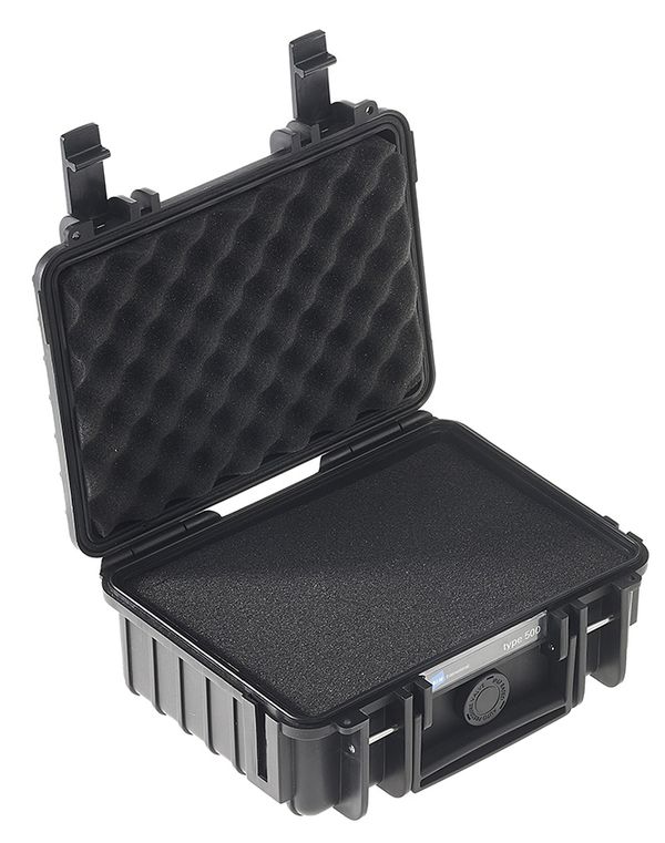 B&W Outdoor.cases Type 500  schwarz mit Würfelschaum (SI)
