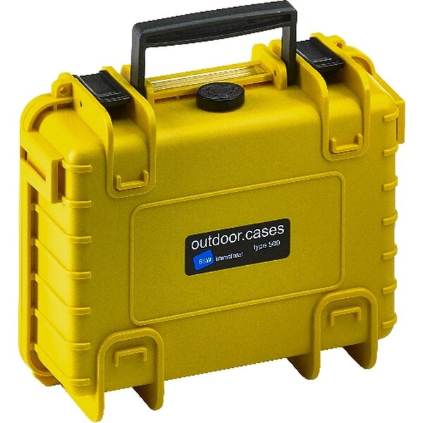B&W Outdoor.cases Type 500  yellow  Würfelschaum