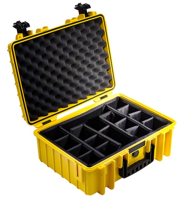 B&W Outdoor.cases Type 5000  gelb variable Facheinteilung (RPD)