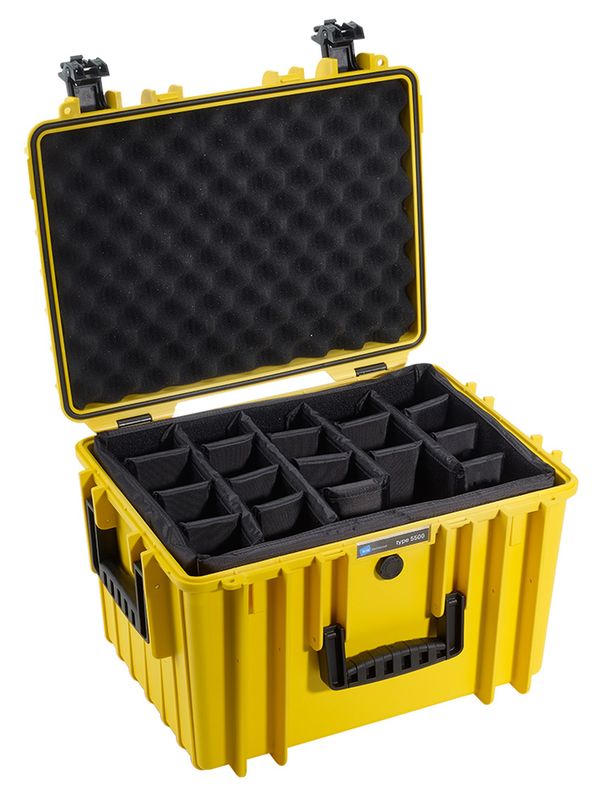 B&W Outdoor.cases Type 5500  gelb variable Facheinteilung (RPD)
