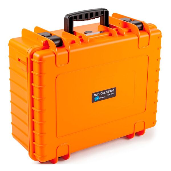 B&W Outdoor.cases type 6000  mit Trennwand System (RPD) orange